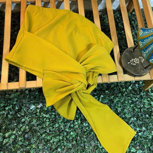 ⚫️The Drop Womens Citronelle Wrap Around Rib Bustier Cropped Top by @signe… - Picture 9 of 10